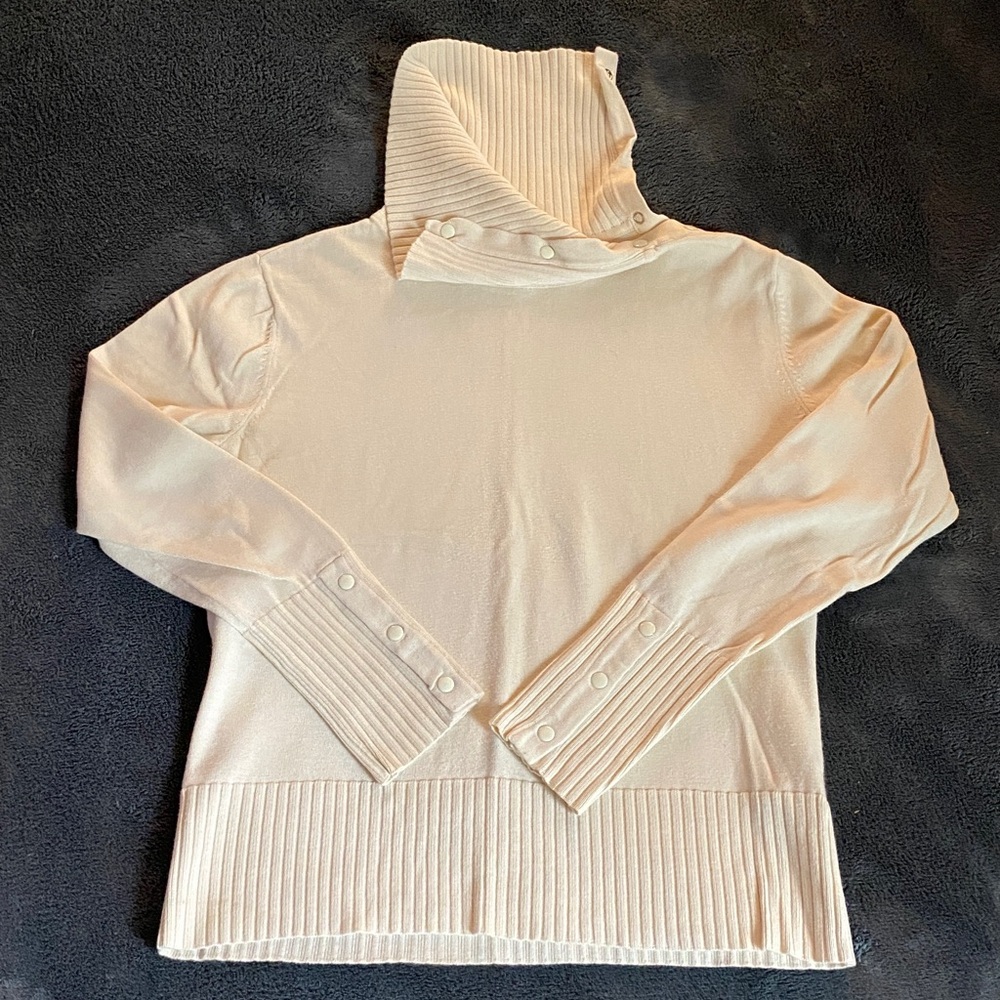 Nine West Snap Button Turtleneck Sweater
